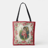 Oude Valentijnsdag Victoriaanse cherubijn op de te Tote Bag (Achterkant)