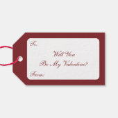 Oude Valentijnsdag, Victoriaanse cherubijnen harte Cadeaulabel (Achterkant Horizontaal)