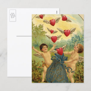 Oude Valentijnsdag, Victoriaanse cherubijnen harte Feestdagenkaart