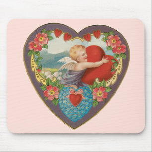 Oude Valentijnsdag, Victoriaanse cherubijnen harte Muismat