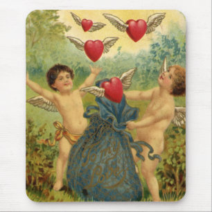 Oude Valentijnsdag, Victoriaanse cherubijnen harte Muismat