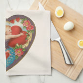 Oude Valentijnsdag, Victoriaanse cherubijnen-harte Theedoek (Quarter Fold)
