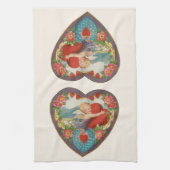 Oude Valentijnsdag, Victoriaanse cherubijnen-harte Theedoek (Verticaal)