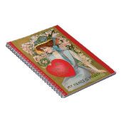 Oude Valentijnsdag, Victoriaanse dame met hart Notitieboek (Rechterzijde)