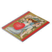 Oude Valentijnsdag, Victoriaanse dame met hart Notitieboek (Linkerzijde)