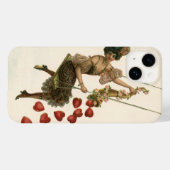 Oude Valentijnsdag, Victoriaanse dame op een schom Case-Mate iPhone Case (Achterkant (horizontaal))