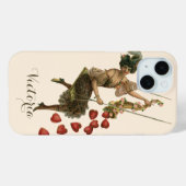 Oude Valentijnsdag, Victoriaanse dame op een schom Case-Mate iPhone Case (Achterkant (horizontaal))