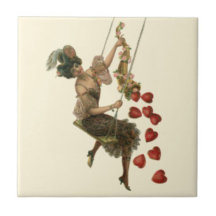 Oude Valentijnsdag, Victoriaanse dame op een schom Tegeltje