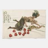 Oude Valentijnsdag, Victoriaanse dame op een schom Theedoek (Horizontaal)