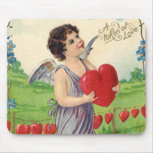Oude Valentijnsdag, Victoriaanse engel met hart Muismat
