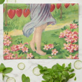 Oude Valentijnsdag, Victoriaanse engel met hart Theedoek (Gevouwen)