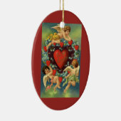 Oude Valentijnsdag, Victoriaanse engelenharten Keramisch Ornament (Rechts)