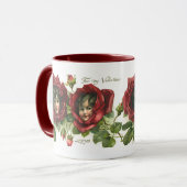 Oude Valentijnsdag, Victoriaanse gezichten in roze Mok (Voorkant links)