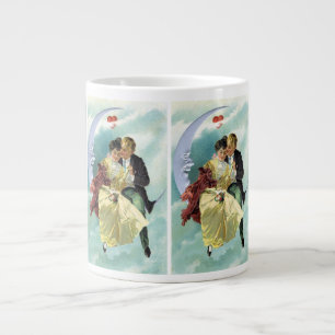 Oude Valentijnsdag Victoriaanse Liefde en Romantie Grote Koffiekop