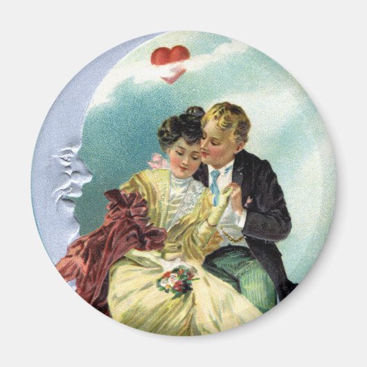 Oude Valentijnsdag Victoriaanse Liefde en Romantie Magneet (Voorkant)