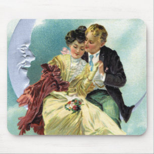 Oude Valentijnsdag Victoriaanse Liefde en Romantie Muismat