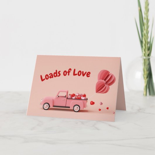 Oude valentijnsdag vrachtwagen kaart (Voorkant)