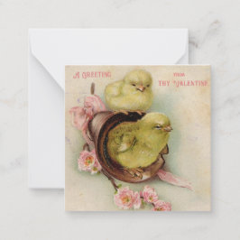 Oude Valentijnsdagkaart Notitiekaartje