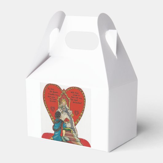 Oude Valentijnskaart Koningin van Harten Bedankdoosjes (Achterkant)