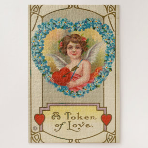 Oude Valentijnskaart, Stecher Litho Company, ca. 1 Legpuzzel