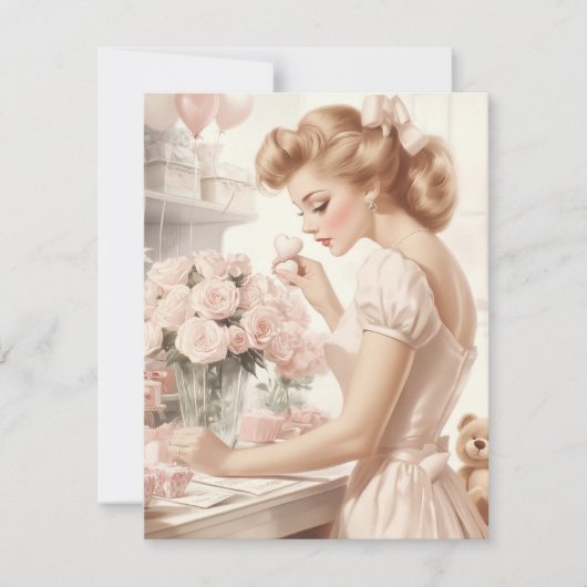 Oude Valentijnskaart - Timeless Love  Feestdagenkaart (Voorkant)