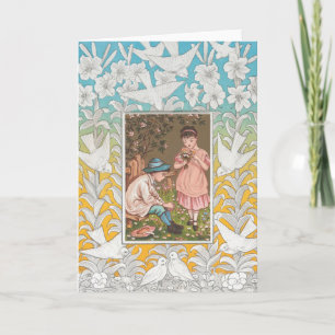 Oude Valentijnskaart uit het Victoriaanse tijdperk Kaart