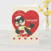 Oude Valentijnskaart voor Chick-a-Dee Kaart (Gele Bloem)