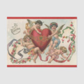 Oude Valentijnskaarten, Victoriaanse engelen cheru Tissuepapier (Voorkant)