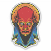 Oude Vampier Illustratie Sticker (Voorkant)