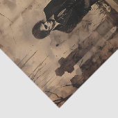 Oude vampierfoto decoupage  tissuepapier (Detail)