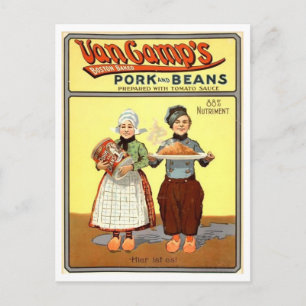 Oude Van Camp's Pork and Beans-advertentie Briefkaart