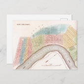 Oude van het deelNew Orleans de Mississippi van de Feestdagenkaart (Voorkant / Achterkant)