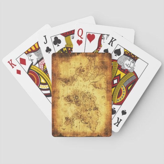 Oude Vastgestelde Ontwerper van de Wereldkaart Pokerkaarten (Achterkant)