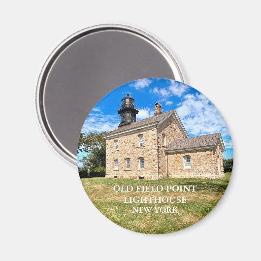 Oude Veldpunt Vuurtoren, de Ronde Magneet van New  (Voorkant / Achterkant)