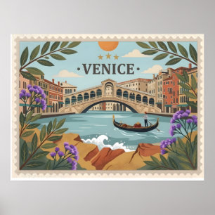 Oude Venetië Italië briefkaart Poster