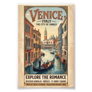 Oude Venetië Italië Reisposter Foto Afdruk
