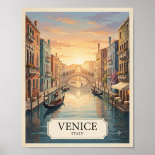Oude Venetië Italië Reisposter   Grote Kanaal W Poster