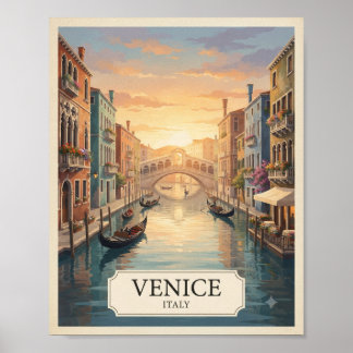 Oude Venetië Italië Reisposter | Grote Kanaal W Poster