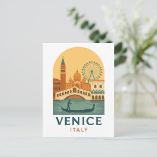 Oude Venetië Italië Reisposter Prentkaart Retro Briefkaart