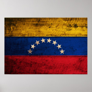 Oude Venezolaanse vlag Poster