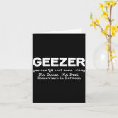 Oude vent definitie - Grappige Oude Leeftijd Kaart (Gele Bloem)