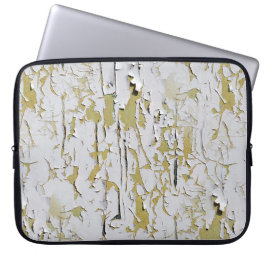 Oude verf op laptop sleeve