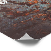 Oude verfde roestdeur poster (Hoek)