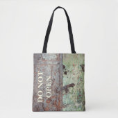 Oude verfde roestdeur tote bag (Voorkant)