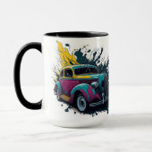 Oude verfspat auto mok (Links)