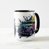 Oude verfspat auto mok (Voorkant rechts)