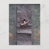 Oude vergrendeling met sleutel briefkaart (Voorkant)