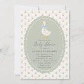 Oude verhalenboek Gans Babyshower Uitnodiging (Voorkant)