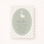 Oude verhalenboek Gans Babyshower Uitnodiging