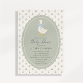 Oude verhalenboek Gans Babyshower Uitnodiging